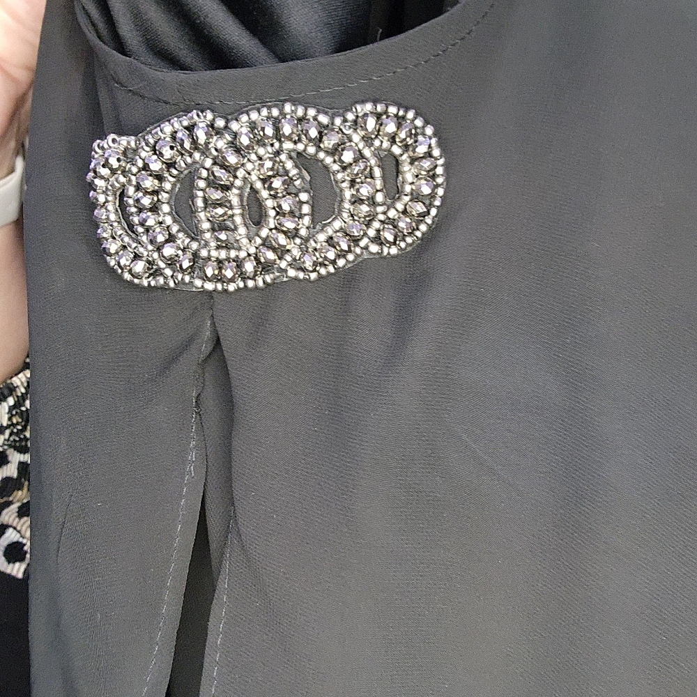 💥Clearance💥 R&M Richards Black Dress Size 14 - Picture 3 of 7